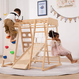 Pikler 8-in-1  Indoor Eco Wood Toddler Jungle Gym | Climbing Wall | Slide | 24m+