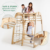 Ergonomic Pikler 6-in-1  Indoor & Outdoor Eco Wood Toddler Jungle Gym | Climbing Wall | Slide | 3 Years Plus