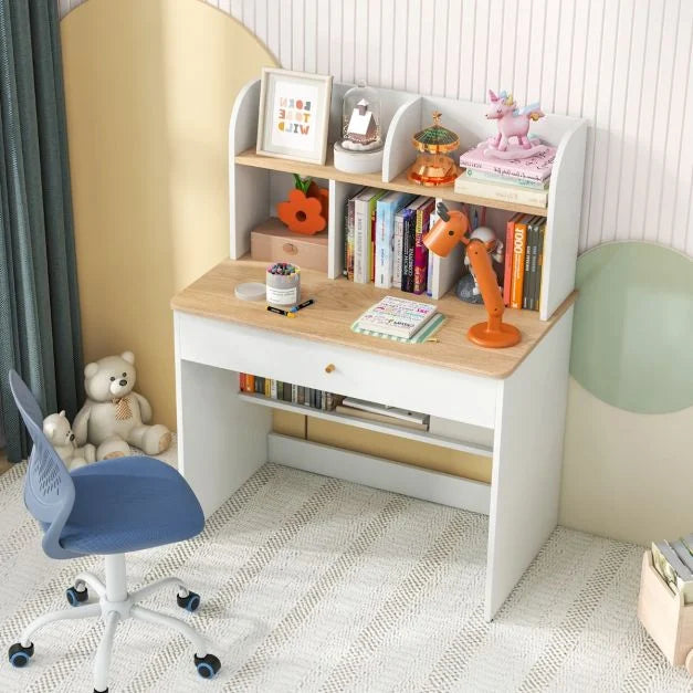 Kids desk with shelves fashion