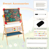 Montessori 3-in-1 360° Educational Magnetic Art Easel | Whiteboard | Chalkboard | Accessories | 3 Years plus