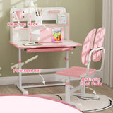 Children's Montessori Ergonomic Height Adjustable Study & Art Desk & Chair | Pink | 3-12 Years