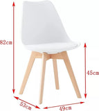 Children's Scandi Design Wooden Beech wood Chair | Chair for Desks | White | Older Children & Adults