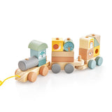 100% Eco Wooden Pull Along Stacking Train Set | Wooden Toy | Stacking Blocks