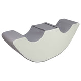 Large 2 Seater Autism-Friendly Pikler Ride On in Grey and White eco leather