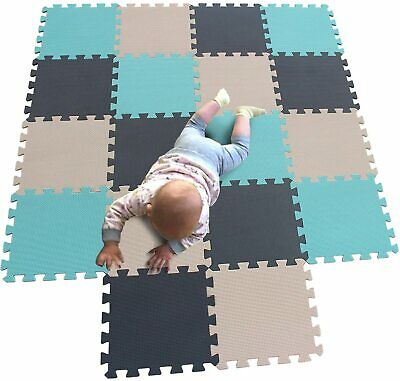 Montessori Foam Play Floor Mats for Baby Playpens | Grey Pink White x ...