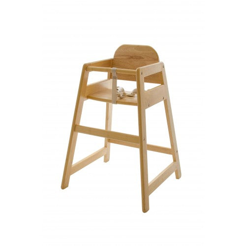 Solid Eco Wood Stackable Cafe Restaurant High Chair Natural 6m www.littlehelper