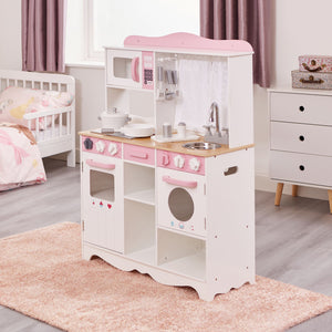 Liberty House Toy Kitchen Montessori Wooden Toy Kitchen Accessories Pink White www.littlehelper