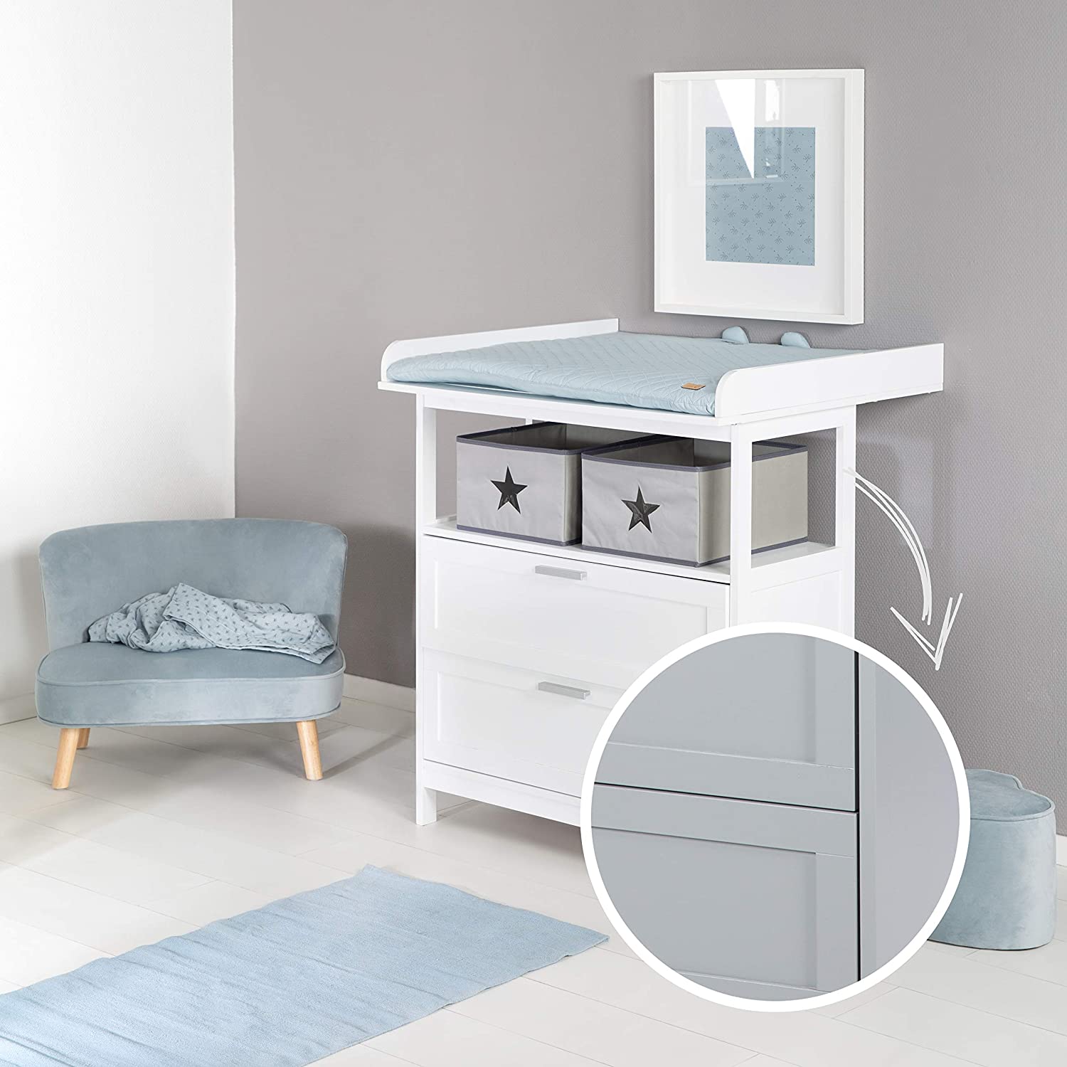 Baby changing unit grey online