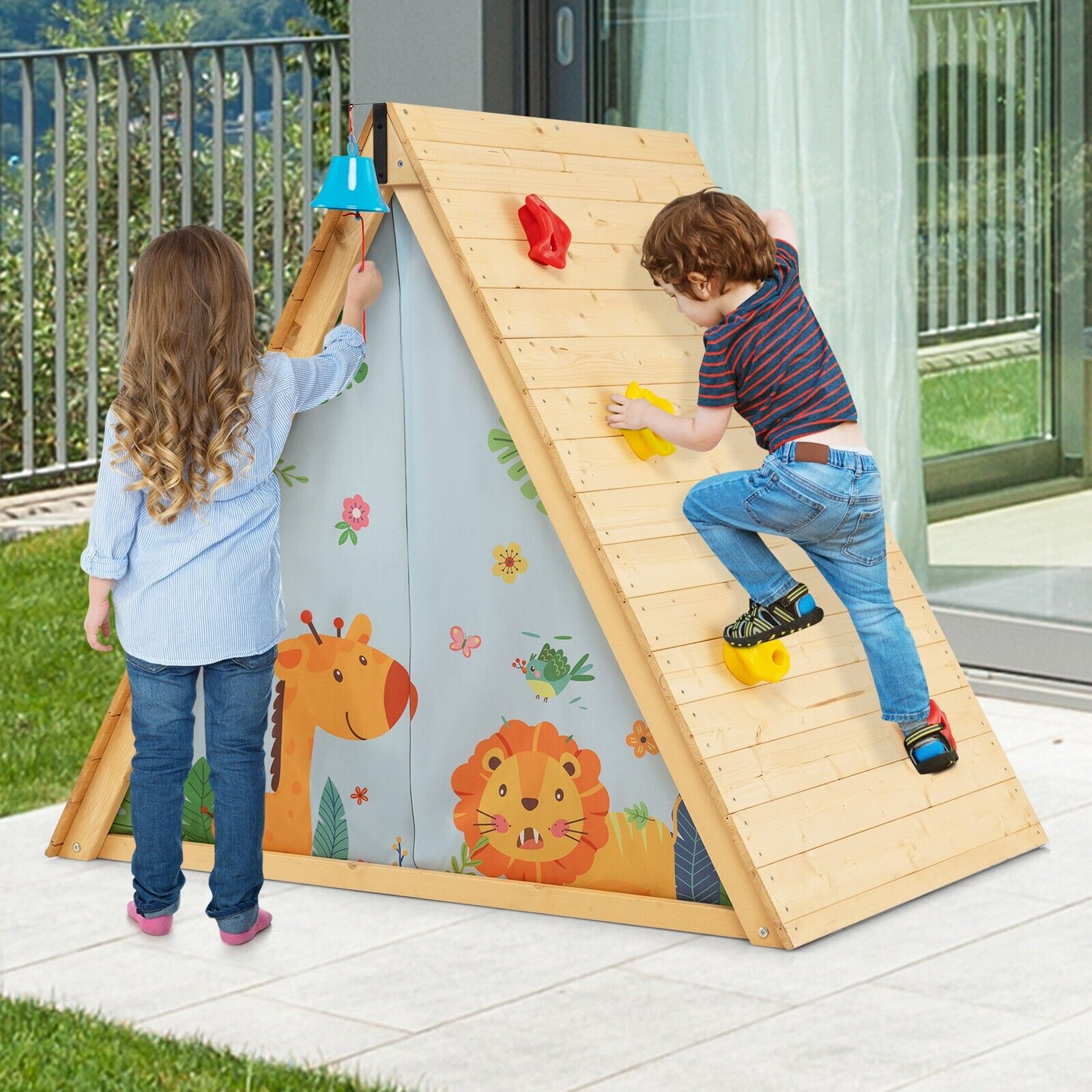 Montessori Eco Fir Wood Climbing Frame Wall Playhouse 3 8 Years www.littlehelper