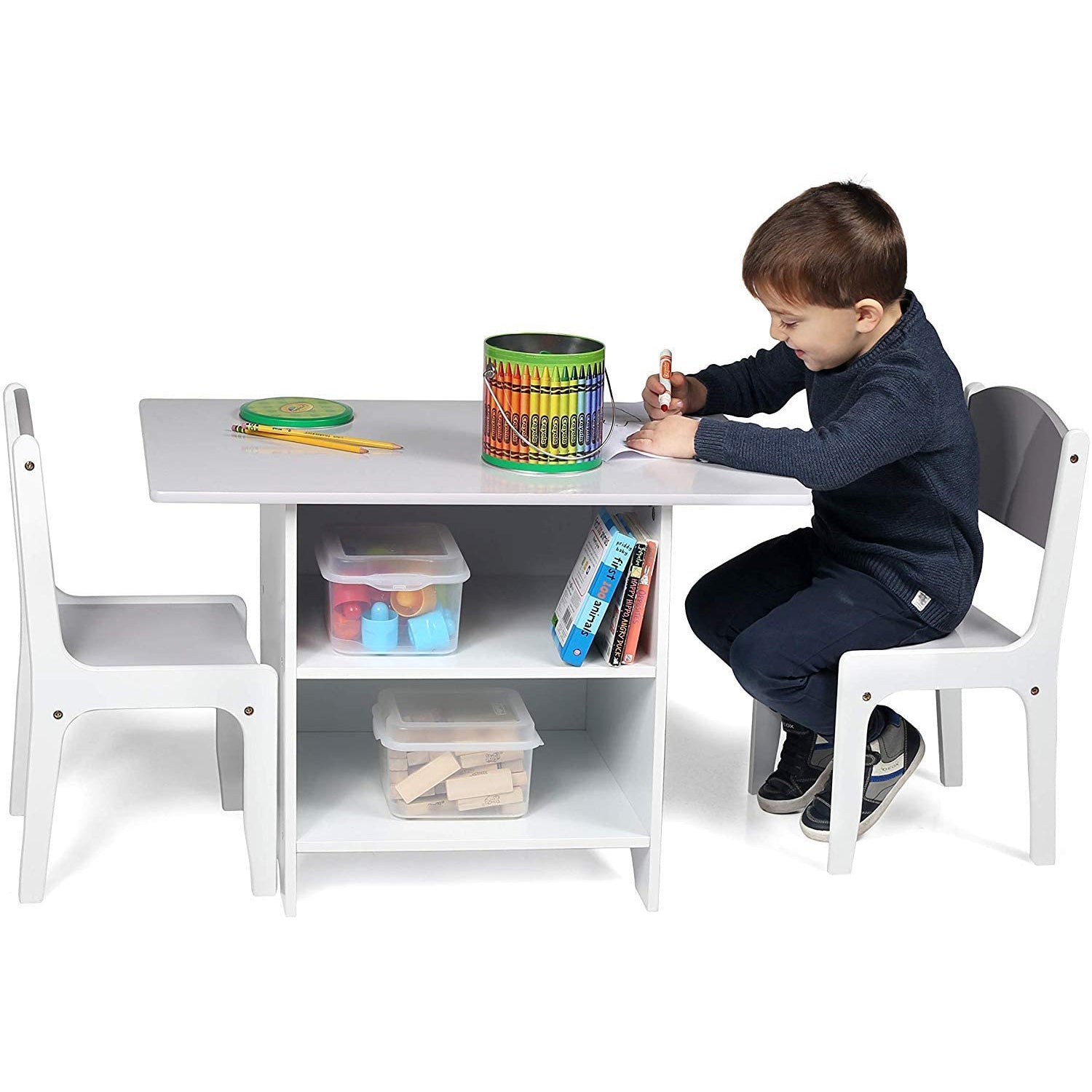 Kids table with drawers sale