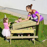 Kids Premium & Heavy duty 3-in-1 Pre-Treated Eco Conscious Wooden Sandpit and 4 Seater Picnic Bench | 1 Year+